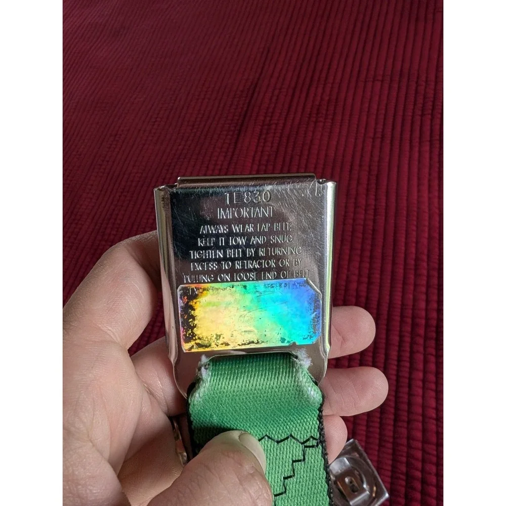 Cadillac Seatbelt Belt by Buckle Down I Love Pandas Vintage USA Y2K 90s Grunge